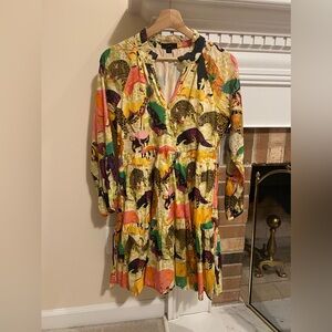 J. Crew tiered dress animal print size XS